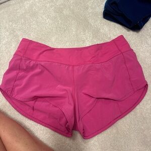Lululemon Athletica Pink Athletic Shorts Lightweight Moisture-Wicking